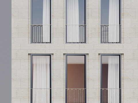 Modern building fasade 7 3D Model
