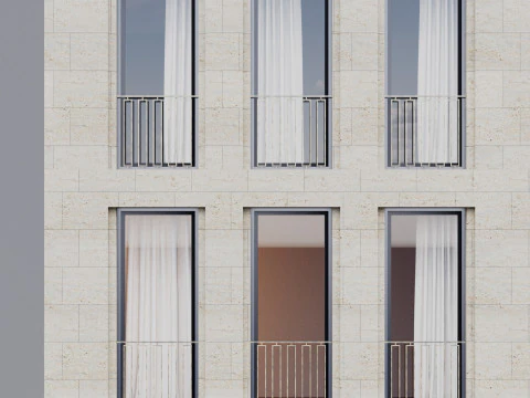 Modern building fasade 7 3D Model