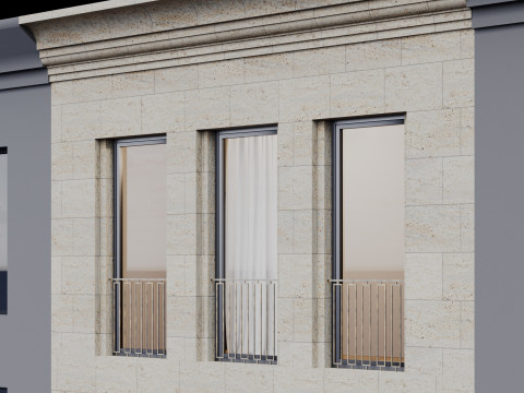 Modern building fasade 7 3D Model