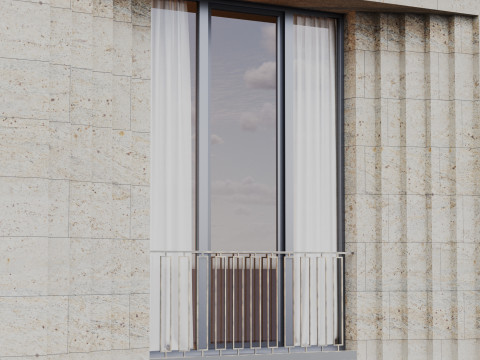 Modern building fasade 7 3D Model