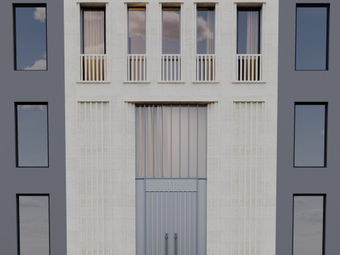 Modern building fasade 8 Modelo 3D