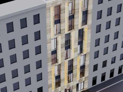 Modern building fasade 9 3D Model