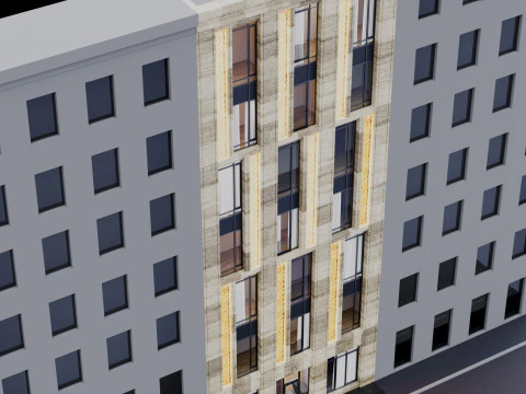 现代建筑立面9 3D 模型