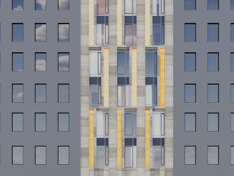 Modern building fasade 9 Modello 3D