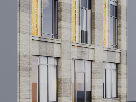 Modern building fasade 9 Modello 3D