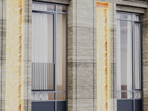 Modern building fasade 9 Modello 3D