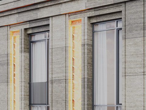 Modern building fasade 9 Modello 3D