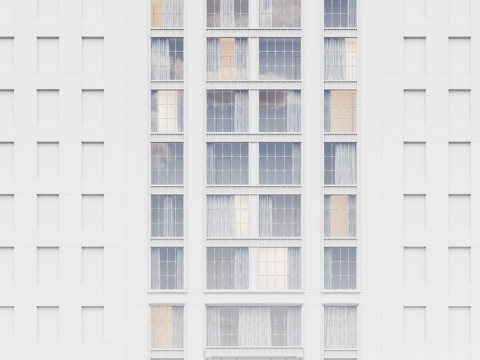 Modern building fasade 10 Modelo 3D