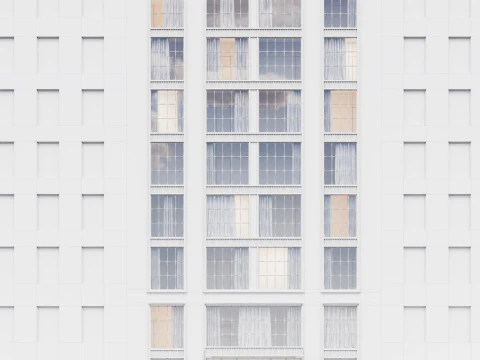 Modern building fasade 10 3D Model