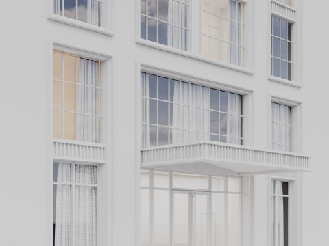Modern building fasade 10 Modelo 3D