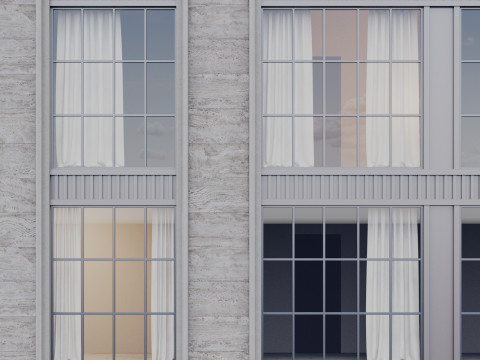 Modern building fasade 10 Modelo 3D