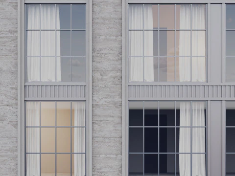 Modern building fasade 10 3D Model