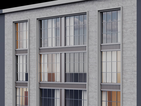 Modern building fasade 10 Modelo 3D