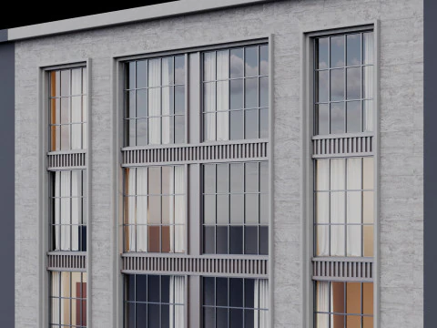 Modern building fasade 10 3D Model