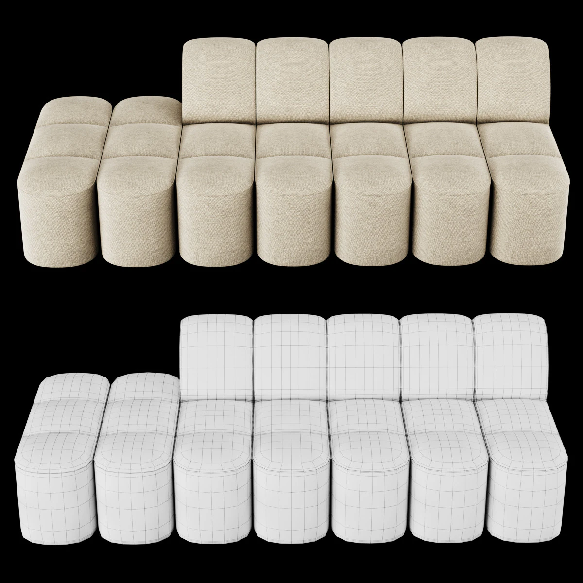 Array by Snohetta compozicione I 3D Model .c4d .max .obj .3ds .fbx .stl .blend 