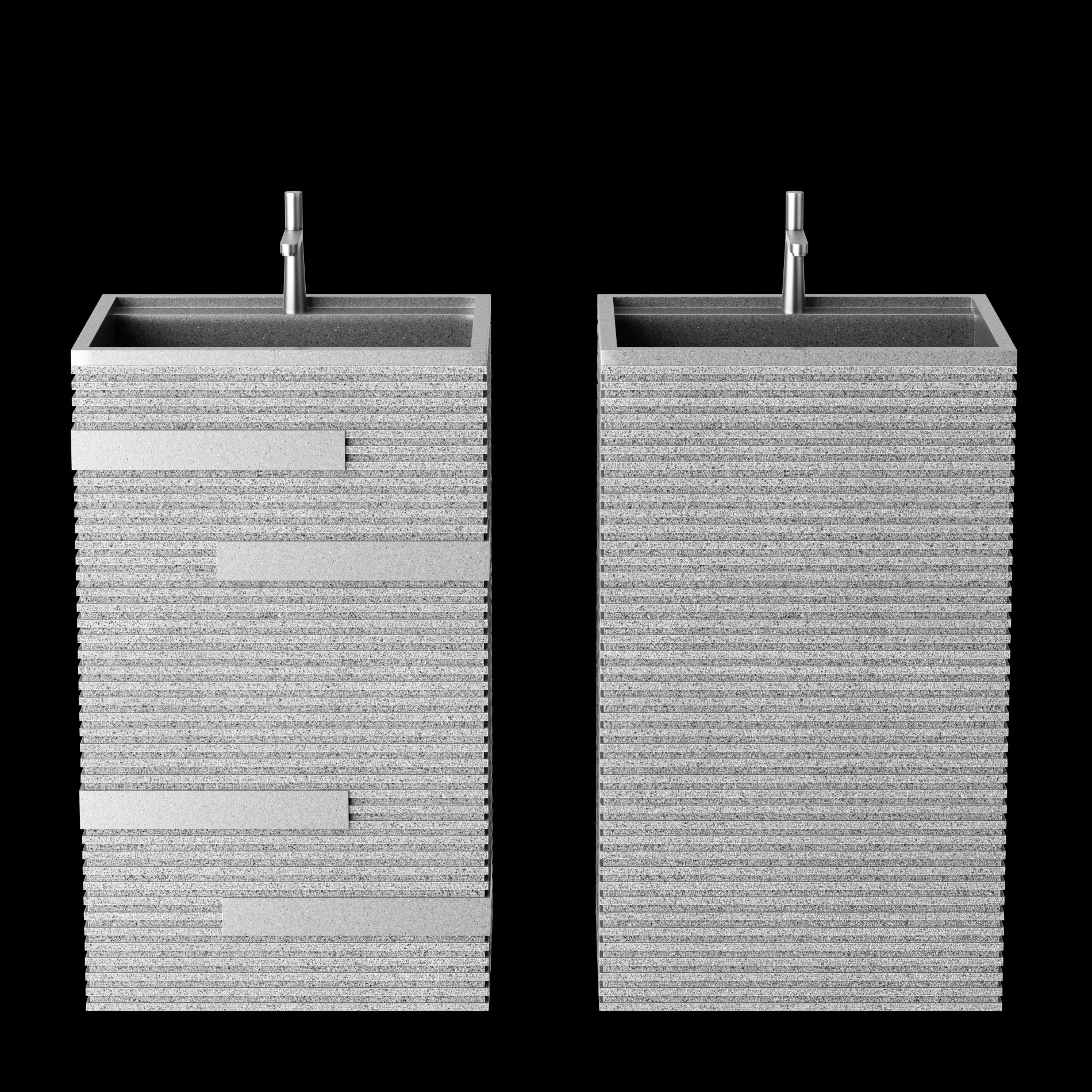 Modern stone sink 1 3D Model .c4d .max .obj .3ds .fbx .stl .blend 