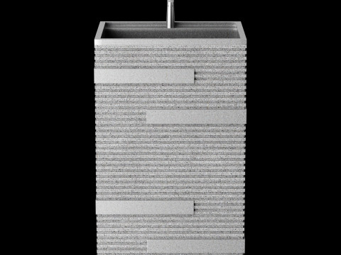 Modern stone sink 1 3D-Modell