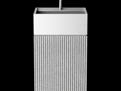 Modern stone sink 1 3D-Modell