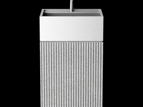 Modern stone sink 1 3D Model