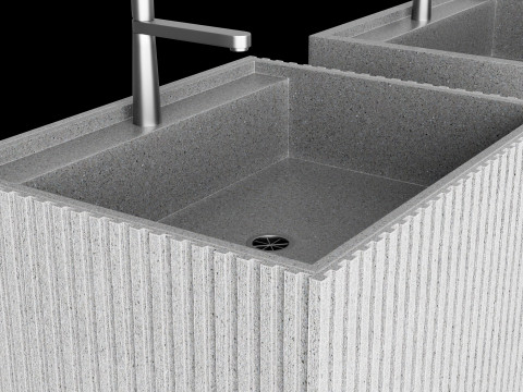 Modern stone sink 1 3D-Modell