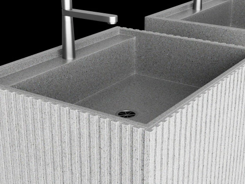 Modern stone sink 1 3D Model