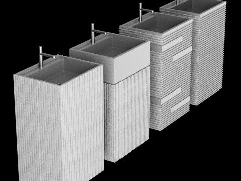 Modern stone sink 1 3D Model