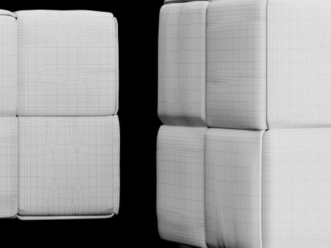 Modern pouf Modèle 3D
