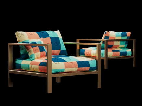 Chair street furniture 3D Model