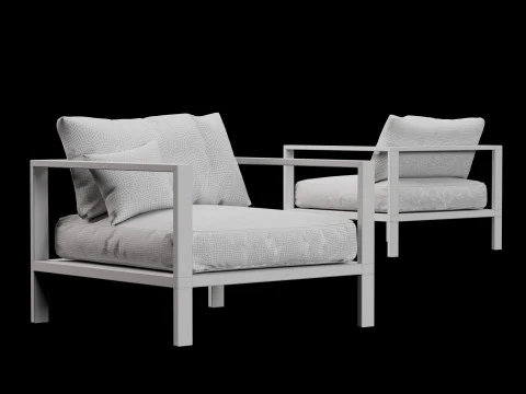Chair street furniture 3D Model