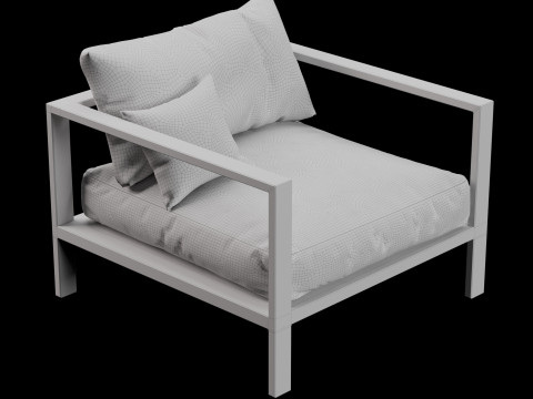 Chair street furniture 3D Model