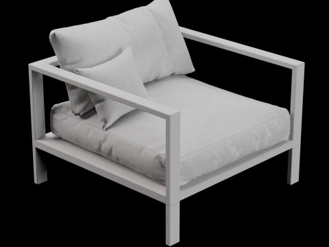 Chair street furniture 3D Model