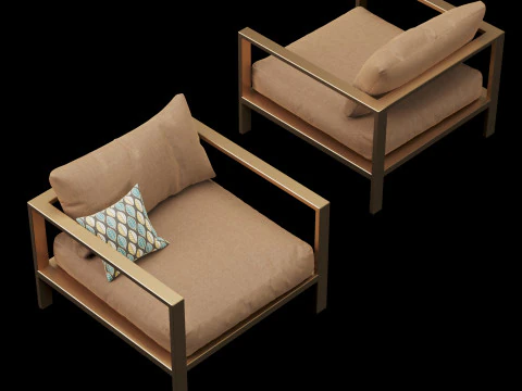 Chair street furniture 3D Model