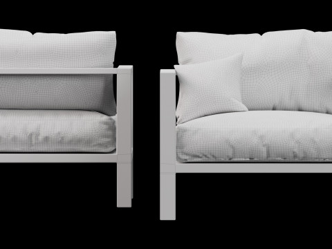 Chair street furniture 3D Model