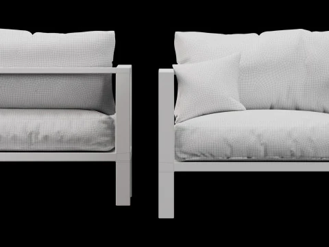 Chair street furniture 3D Model