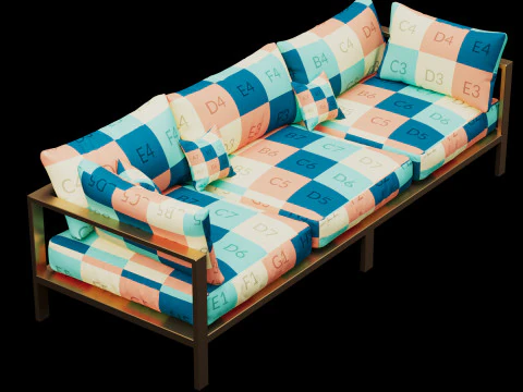 Sofa outdoor furniture 3D Model