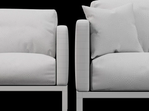 アウトドアソファ2 3Dモデル