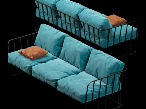 Sofa luar ruangan 3 Model 3D