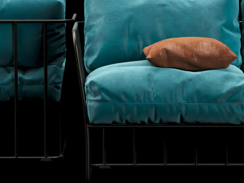 Outdoor sofa 3 3D Model