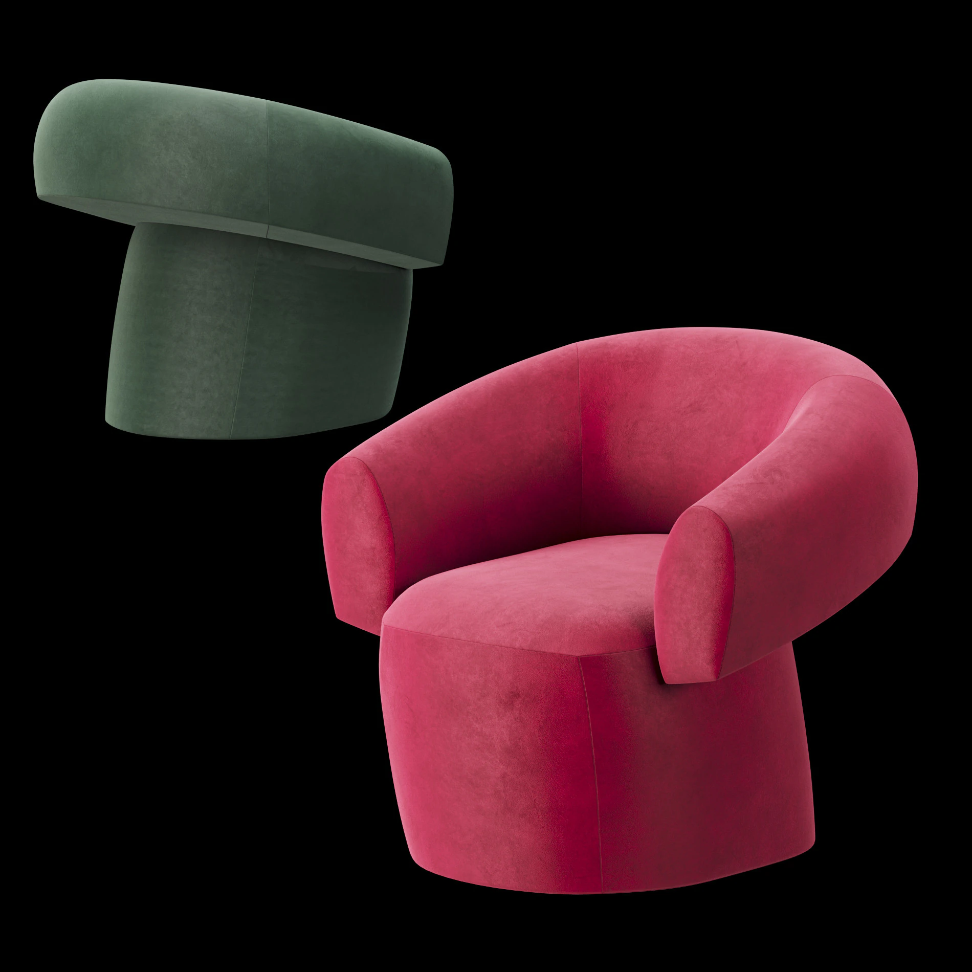 Lounge chair 2 3D Model .c4d .max .obj .3ds .fbx .stl .blend 