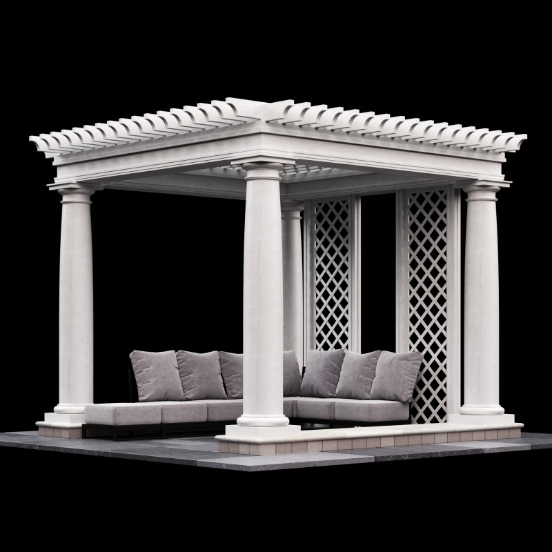 Pergola 2 Modello 3D .c4d .max .obj .3ds .fbx .stl .blend