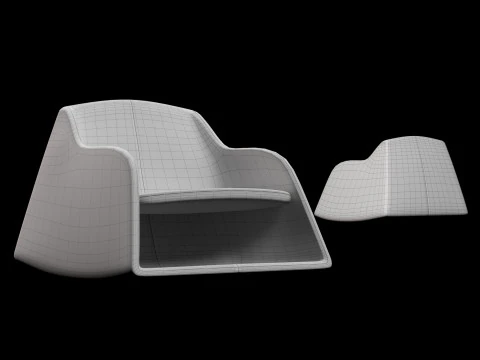 Lounge chair 3 3D Model