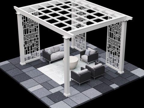 Pergola 4 Modelo 3D