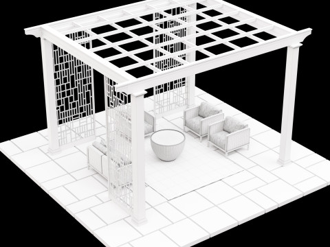 Pergola 4 Modelo 3D