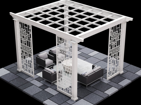 Pergola 4 Modelo 3D
