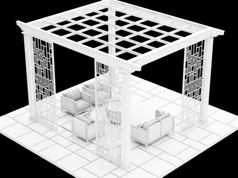 Pergola 4 Modelo 3D