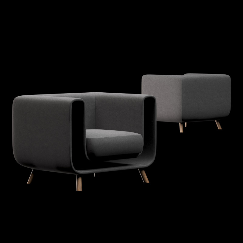 Lounge chair 4 3D Model .c4d .max .obj .3ds .fbx .stl .blend