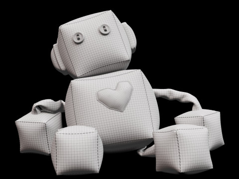 Robot soft toy 3D Model