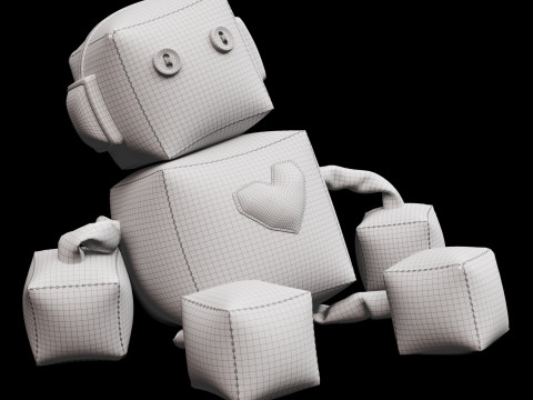 Robot soft toy 3D Model