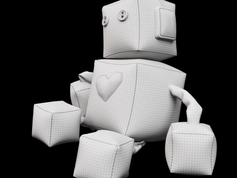 Robot soft toy 3D Model