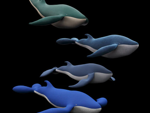 Whale soft toy 3D Model